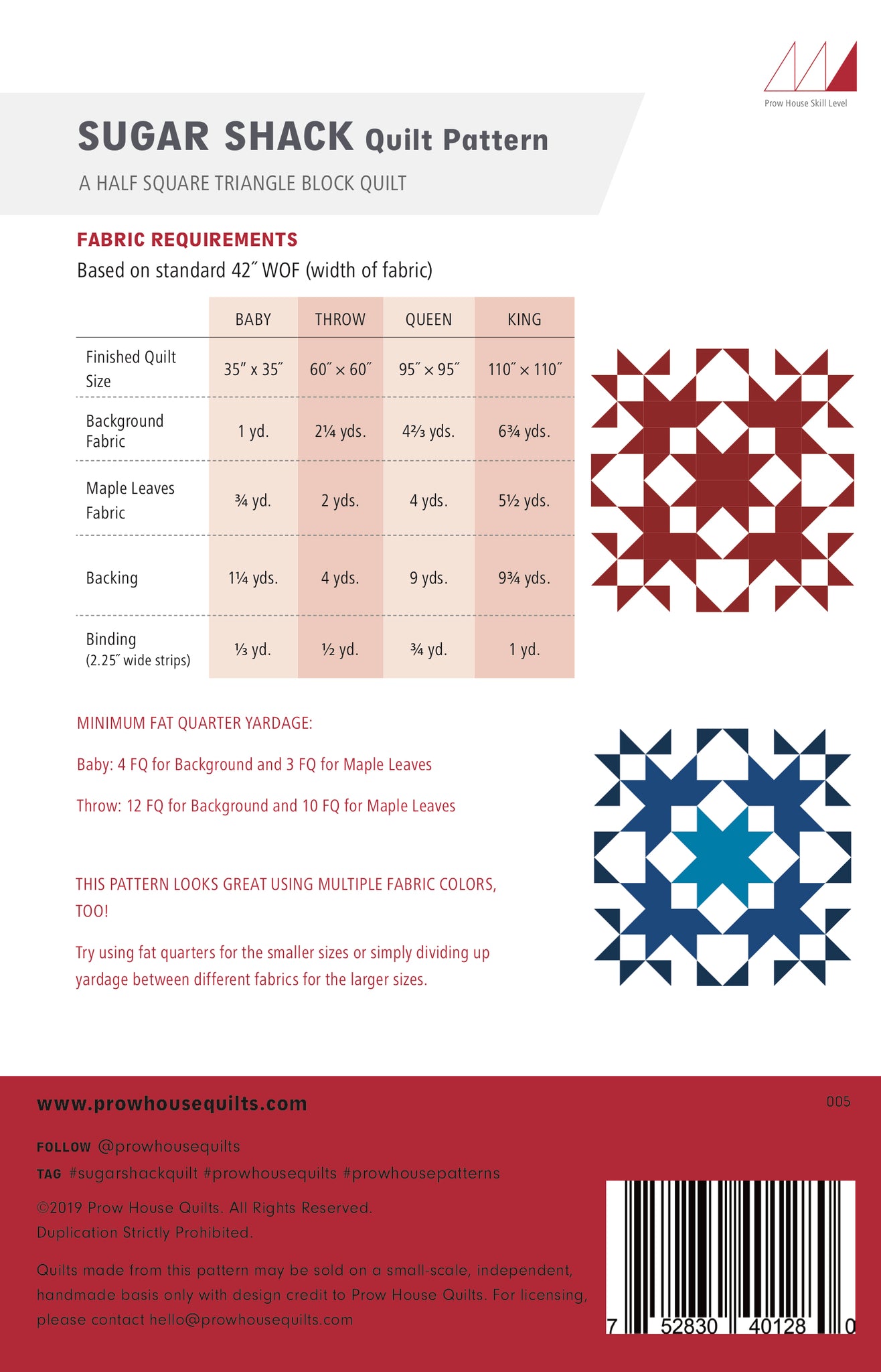 Sugar Shack Quilt Paper Pattern Smith's General